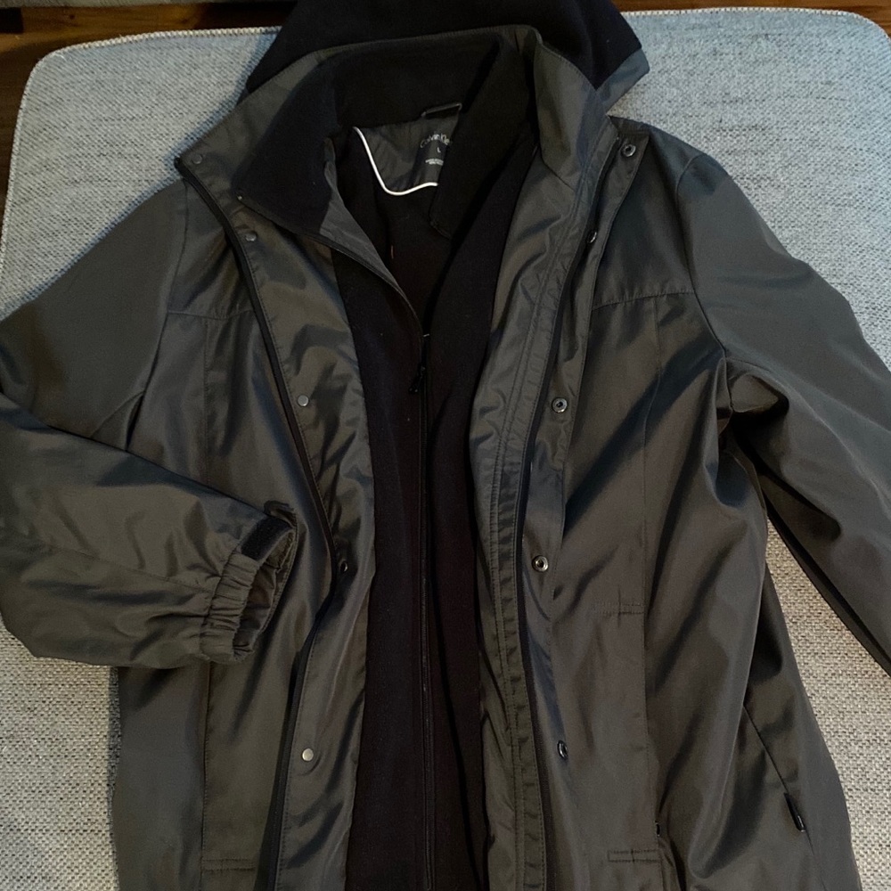 Calvin Klein jacket. Size Lg but runs bigger, EUC.